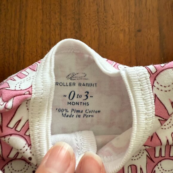 Roller Rabbit Hathi Button Down Footie PJs - Picture 2 of 5
